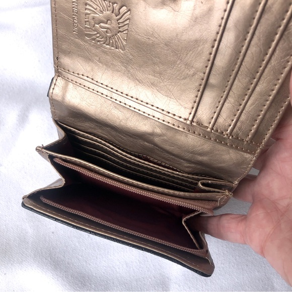 ANNE KLEIN BLACK Croc Embossed Wallet New NWOT - Picture 7 of 10